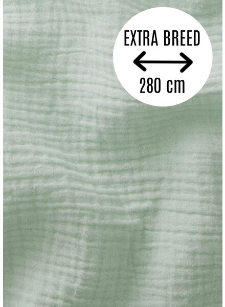 Madeline double gauze tetra - 280 cm width - mint
