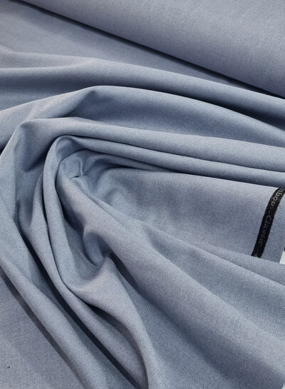denim blue - woven bamboo - recycled, very supple fabric and no creases