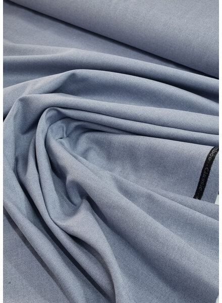 denim blauw -  geweven bamboe - gerecycleerde, heel soepelvallende stof en geen kreuk