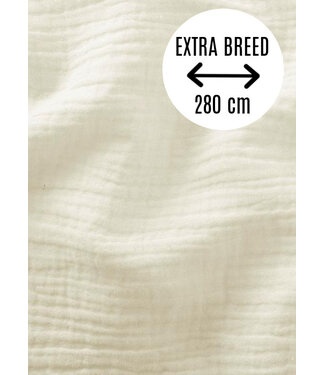 Madeline double gauze tetra - 280 cm width - ecru