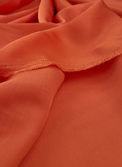 Hermès oranje - rayon viscose satijn