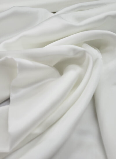 Madeline cloud white - rayon viscose satin