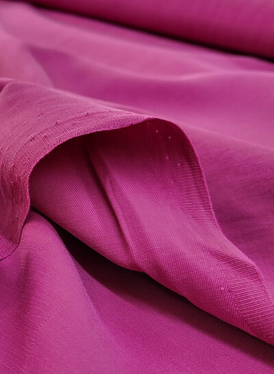 Madeline fuchsia - lyocell katoen blend - mooie twill binding