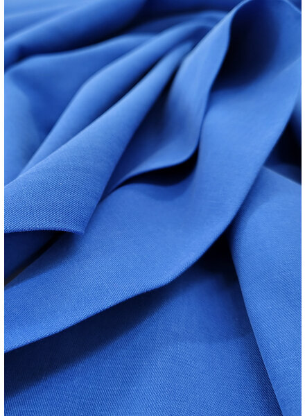 M kobaltblauw - lyocell katoen blend - mooie twill binding
