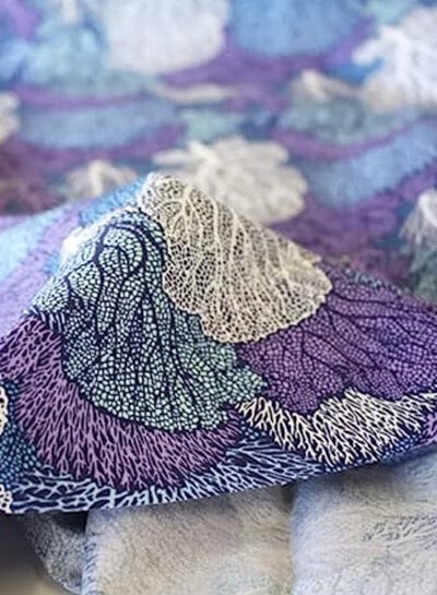 Tilda coral reef - blue - cotton