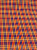 deadstock roest kobalt tartan ruit - katoen  twill