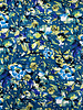 M. mooi bloemenveld op petrolblauw achtergrond - geweven viscose