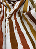 M. rust and ocher stripes - double gauze tetra