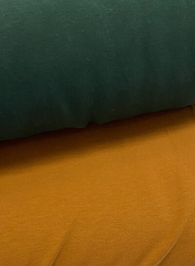 bottle green - soft sweater - GOTS