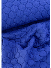 M. cobalt blue (stepped) quilted supple fabric