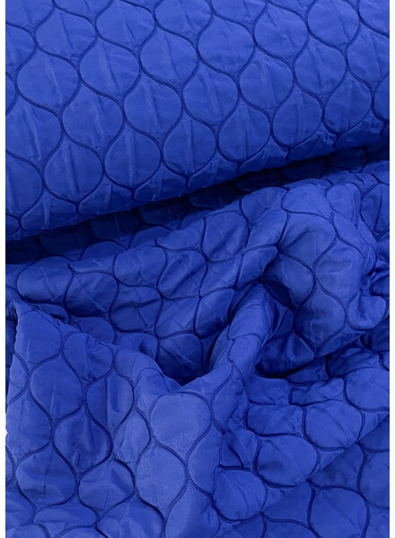 M. cobalt blue (stepped) quilted supple fabric