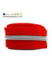 SBM Red zipper tape with silver nylon coil -