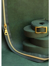 SBM coil zipper sage green with warm gold coil #5 (excl. zipper pullers)