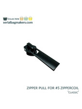 ZipperZoo zipper puller #5 - classic - matt black packed per 3