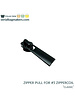 ZipperZoo zipper puller #5 - classic - matt black packed per 3