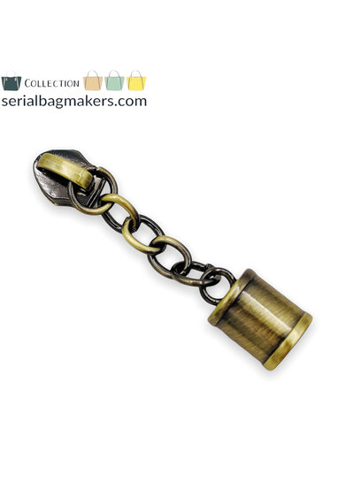 SBM Zipper puller #5 - tassel - Antique brass
