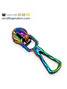 SBM Zipper puller #3 - Open drop - rainbow