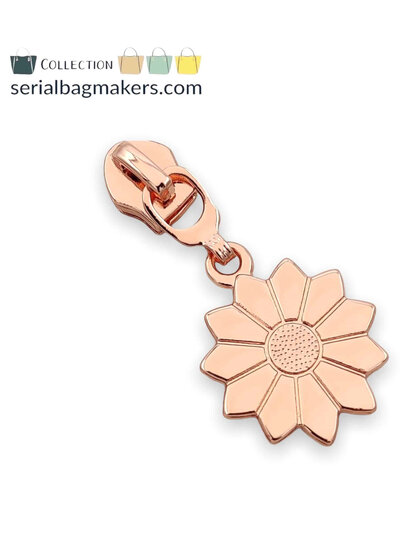 SBM Zipper Puller #5 - Flower - Rose Gold