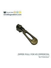ZipperZoo zipper puller #5 - buttonhole - bronze packed per 3