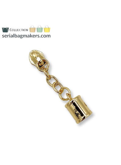 SBM Zipper puller #5 - tassel - warm gold