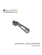 SBM Zipper puller #5 - buttonhole - Nickel