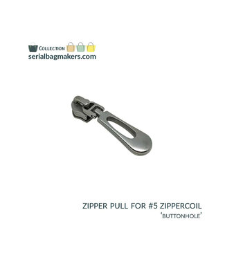 ZipperZoo ritstrekker #5 - buttonhole - nikkel verpakt per 3