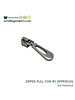 ZipperZoo zipper puller #5 - buttonhole - nickel packed per 3
