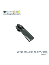 SBM Zipper puller #5 - Classic - Gun metal