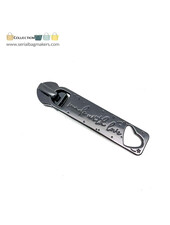 ZipperZoo ritstrekker #5 - made with love - gun metal verpakt per 3