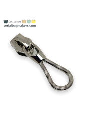 ZipperZoo Zipper Puller #5 - Rope - Nickel Packed per 3