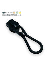 SBM Zipper puller #5 - rope - matte black