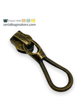 SBM Zipper puller #5 - rope - Antique brass