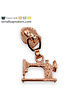 SBM zipper puller #5 - sewing machine - Rose gold