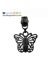 ZipperZoo Zipper puller #5 - butterfly - Electro black packed per 3