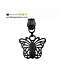 ZipperZoo Zipper puller #5 - butterfly - Electro black packed per 3