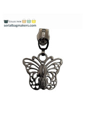ZipperZoo Zipper puller #5 - butterfly - gun metal packed per 3