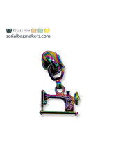 SBM zipper puller #5 - sewing machine - rainbow