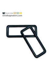 SBM rectangular ring - tight - passant - 38 mm - electro black