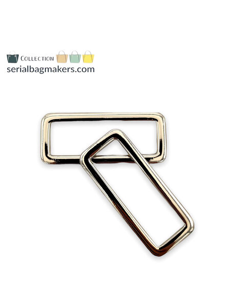 ZipperZoo 2-PACK rechte passant strak - 38 mm - Nickel