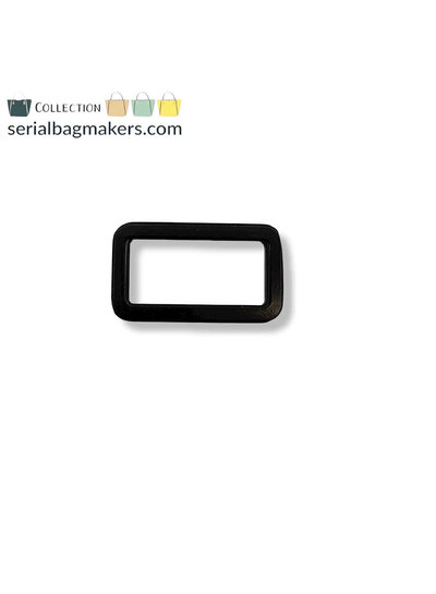 SBM rectangular ring - tight - passant - 25 mm - electro black