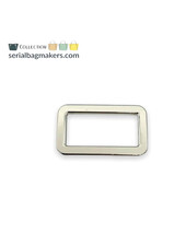 SBM rectangular ring - tight - passant - 25 mm - nickel