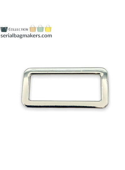 SBM rectangular ring - tight - passant - 32 mm - nickel