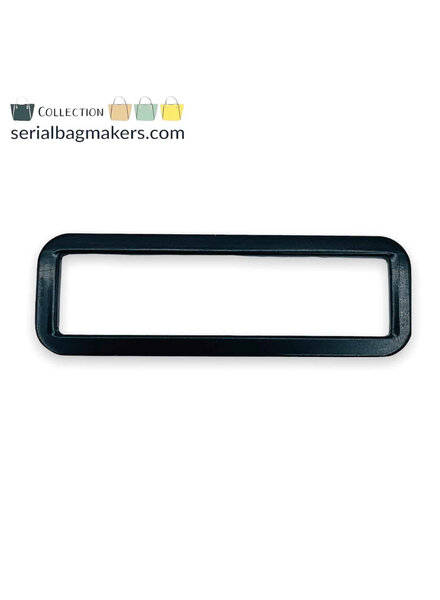 ZipperZoo rectangular ring - tight - passant - 50 mm - electro Black