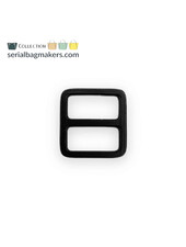 ZipperZoo 2-Pack - sliding buckle tight - 19mm - matt black