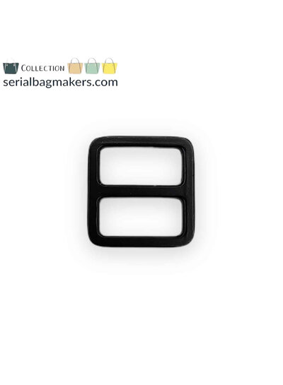 ZipperZoo 2-Pack - sliding buckle tight - 19mm - matt black