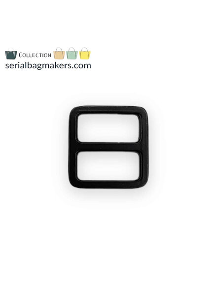 ZipperZoo 2-Pack - schuifgesp strak - 19mm - mat zwart