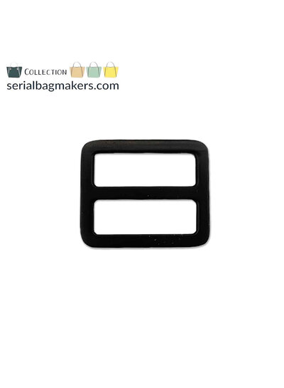 ZipperZoo 2-Pack schuifgesp strak - 25mm - mat zwart