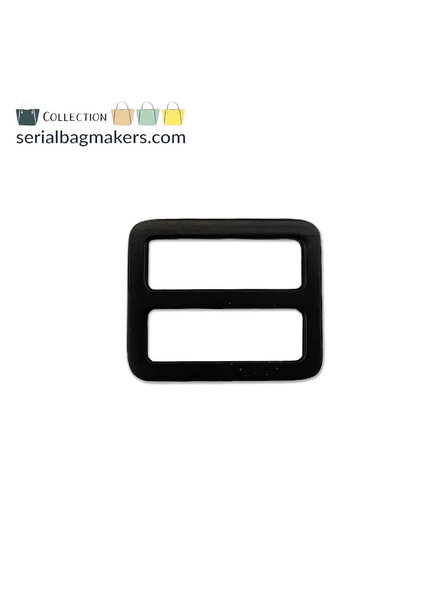 ZipperZoo 2-Pack schuifgesp strak - 25mm - mat zwart