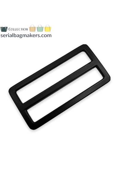 ZipperZoo 2-Pack schuifgesp strak - 50mm - mat zwart