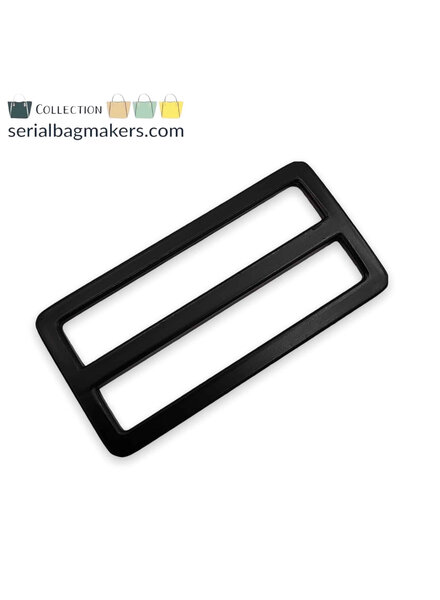 ZipperZoo 2-Pack schuifgesp strak - 50mm - mat zwart